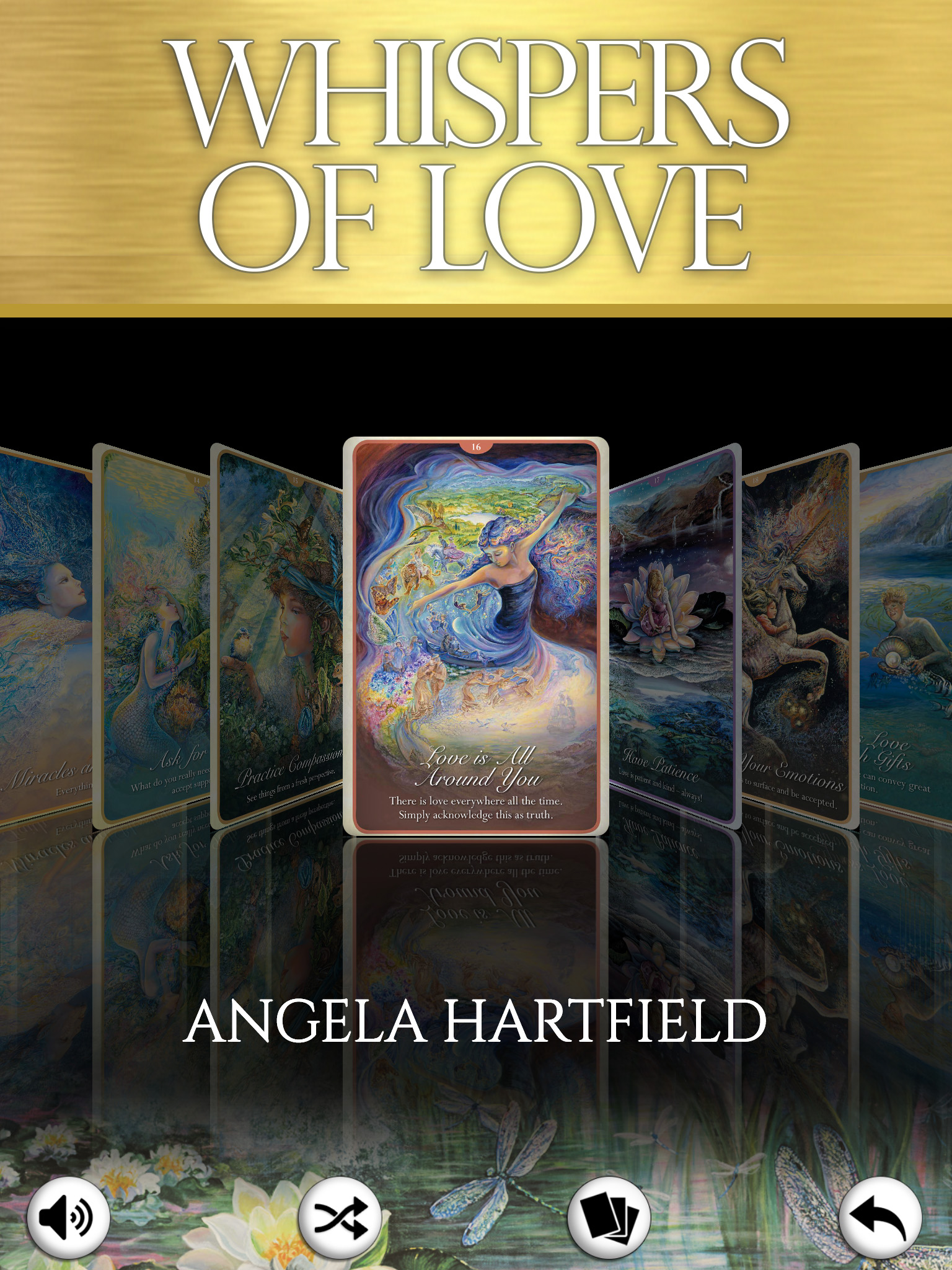 Whispers of Love Oracle app by Angela Hartfield